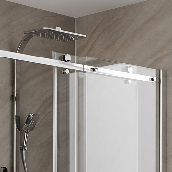 Перегородка в душевую нишу с откатной дверью